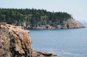 The rocky coast of Maine and its islands in Penobscot Bay. 