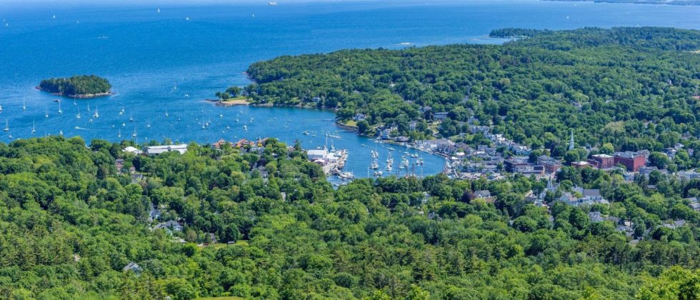 View of Camden Harbor from Mt. Battie