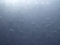 the audience at the Strand Theatre in Rockland, Maine