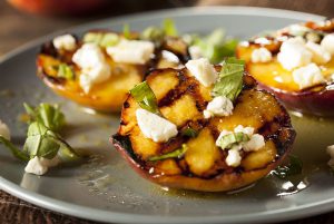 Grilled peaches at a great local Rockland restaurant