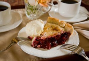 pie and coffee at Berry Manor Inn