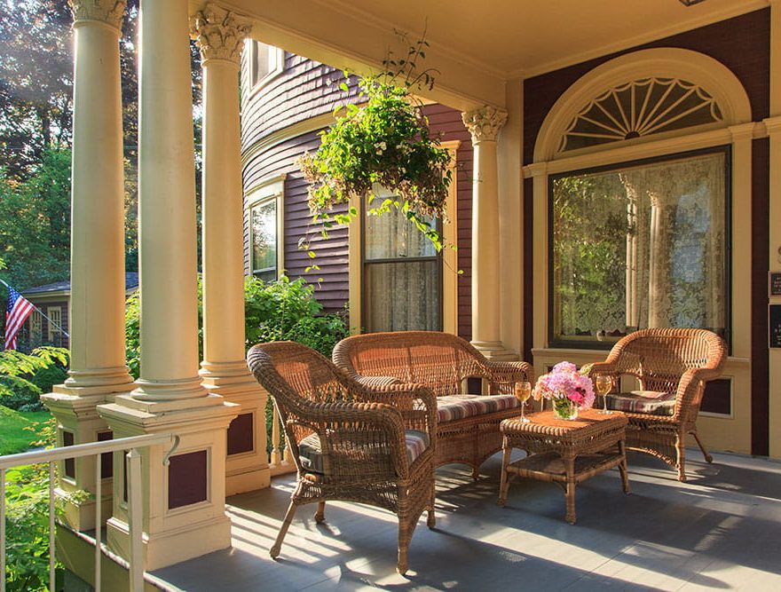 Sitting area on the porch