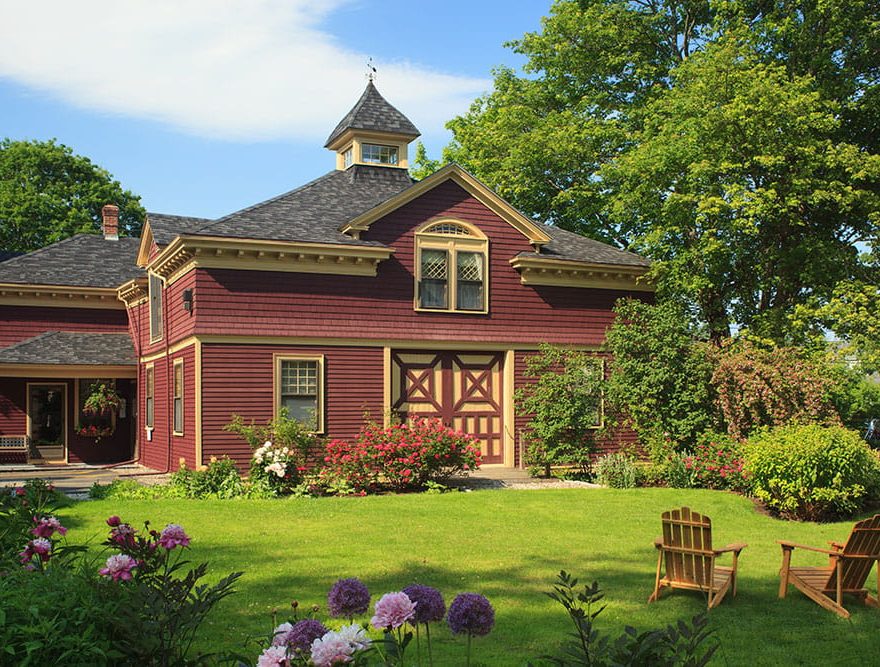 Sitting area on the Berry Manor lawn