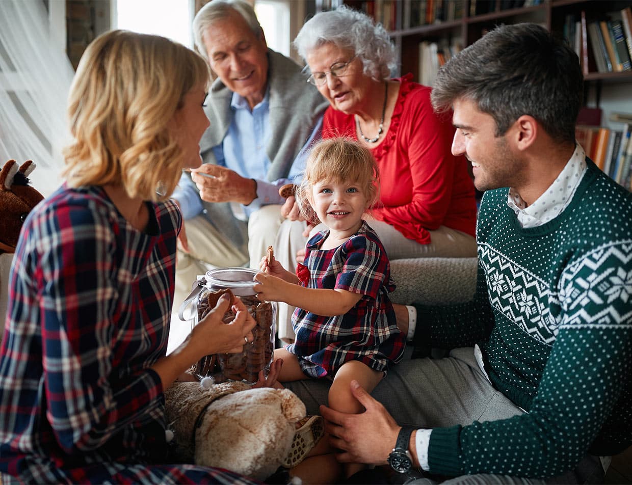 Multi Generational Family at a Reunion