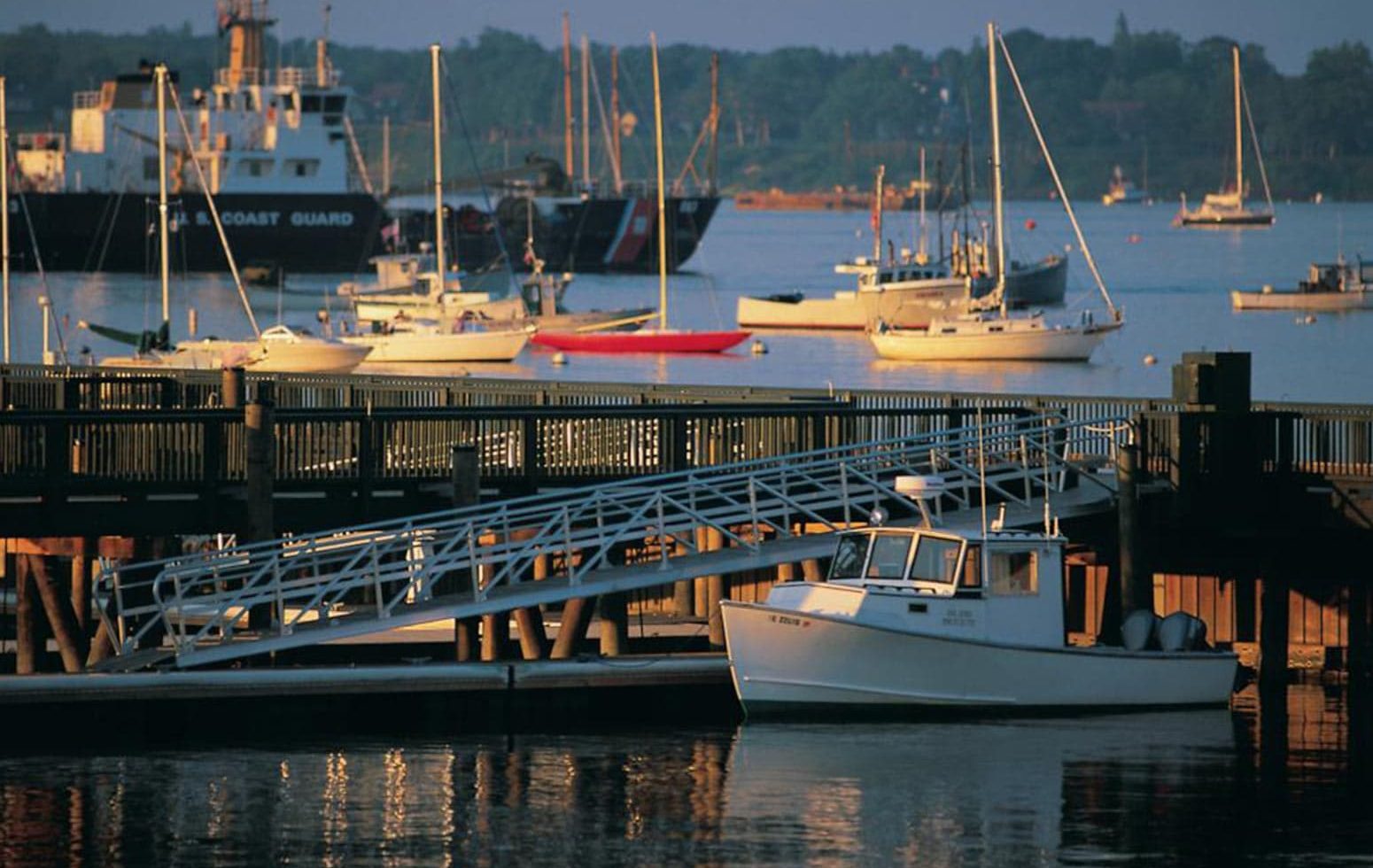 Boats in the Harbor in Maine