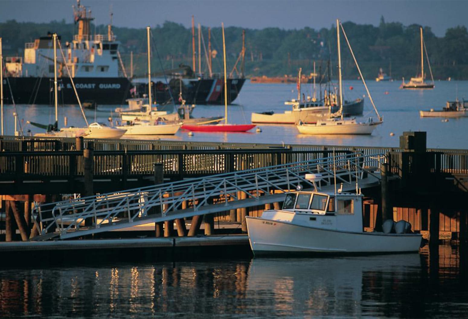 Boats in the Harbor in Maine