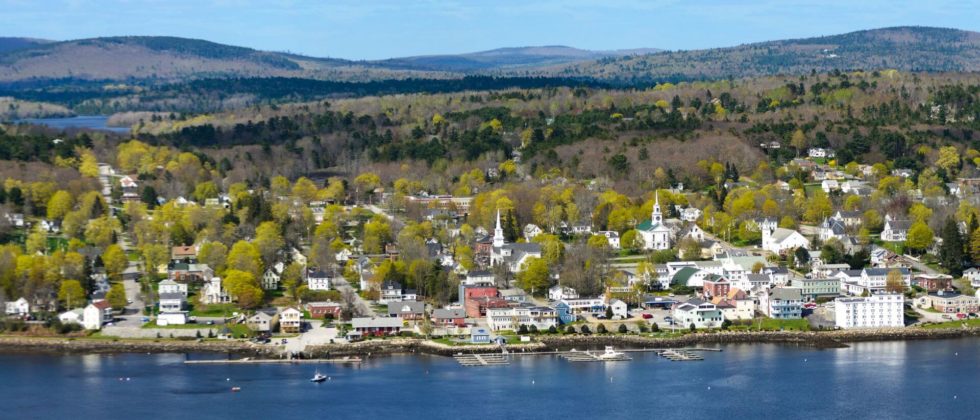 Aerial image of Penobscot Bay