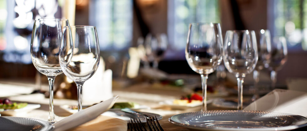 Table setting at one of the best restaurants in Rockland, Maine
