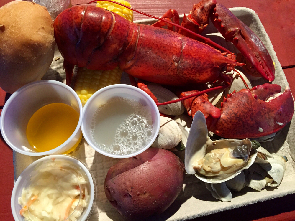 Fresh steamed lobster at the Maine Lobster Festival in Rockland